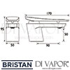 Bristan Claret Basin Mixer without Waste Tap Dimensions